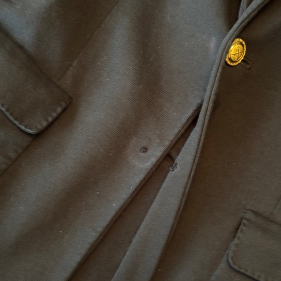 Ralph Lauren Navy Blue RLC Crest Iconic Sweater Knit Jacket Blazer S / Small - Picture 5 of 7